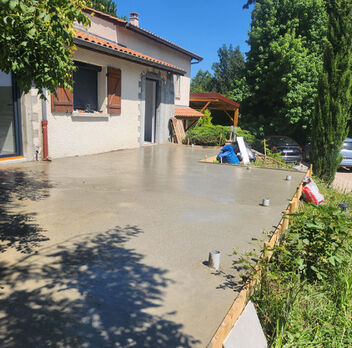 Création dalle extérieur