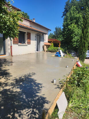 Création dalle extérieur